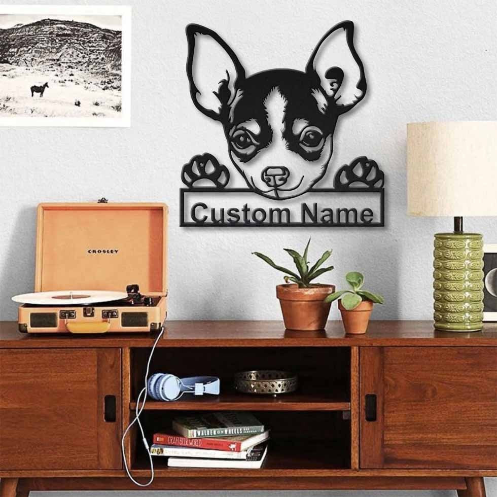 Personalized Chihuahua Dog Metal Sign Art, Custom Chihuahua Dog Metal Sign, Father&#39;s Day Gift, Pets Gift, Birthday Gift, Laser Cut Metal Signs Custom Gift Ideas 14x14IN