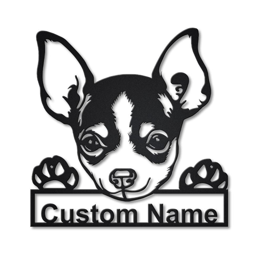 Personalized Chihuahua Dog Metal Sign Art, Custom Chihuahua Dog Metal Sign, Father&#39;s Day Gift, Pets Gift, Birthday Gift, Laser Cut Metal Signs Custom Gift Ideas 12x12IN