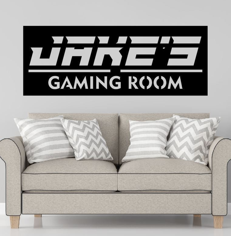 Personalized Gaming Room Sign, Bedroom Metal Art, Video Games Home Decor, Childrens Gift, Metal Wall Art, Laser Cut Metal Signs Custom Gift Ideas 12x12IN
