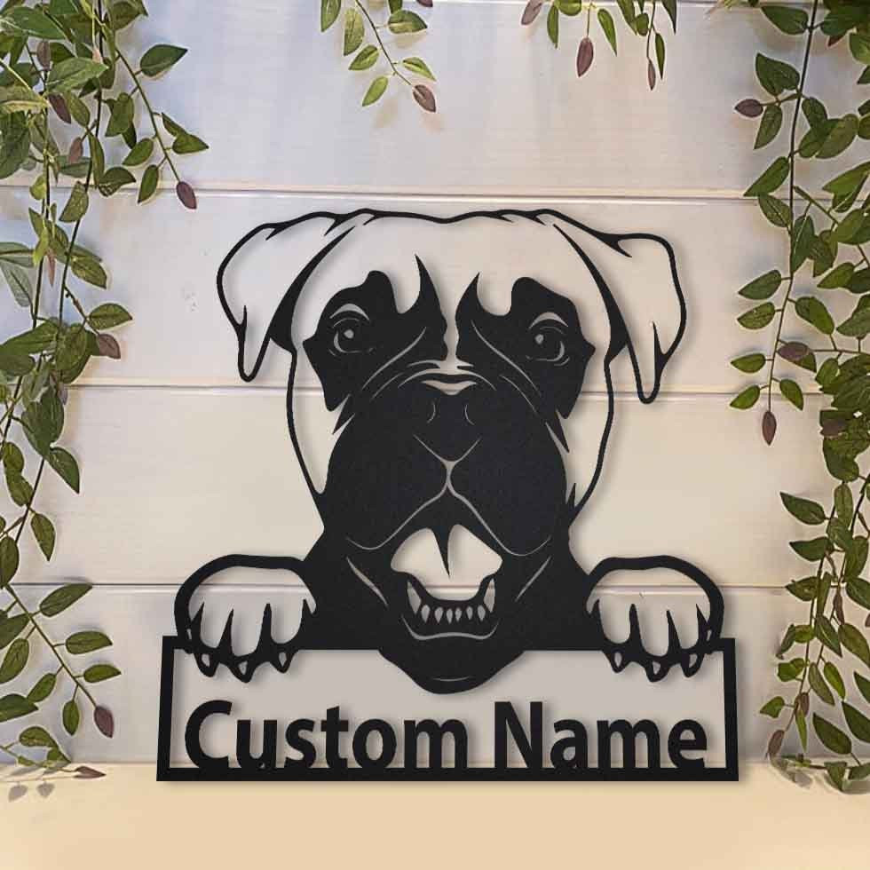 Personalized Boxer Dog Metal Sign Art, Custom Boxer Dog Metal Sign, Boxer Dog Funny, Dog Gift, Animal Custom, Laser Cut Metal Signs Custom Gift Ideas 14x14IN