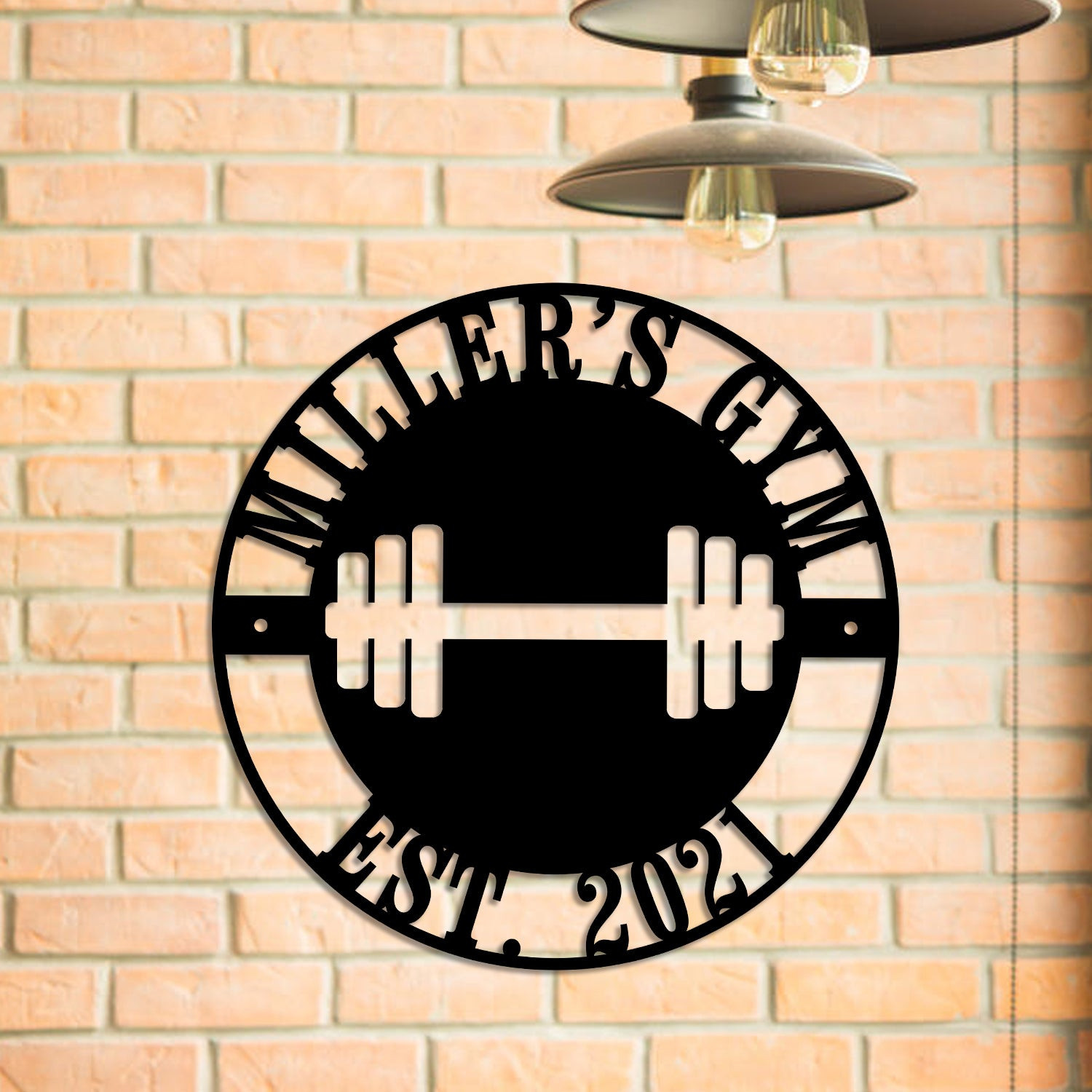 Metal Gym Sign, Custom Fitness Center, Home Wall Decor, Wedding, Anniversary Art Gift For Him/her, Metal Laser Cut Metal Signs Custom Gift Ideas 24x24IN
