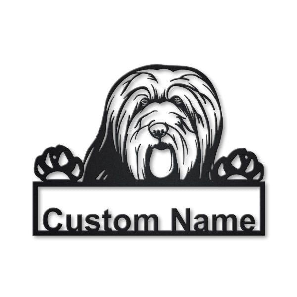 Bearded Collie Dog Personalized Metal Wall Decor, Cut Metal Sign, Metal Wall Art, Metal House Sign, Metal Laser Cut Metal Signs Custom Gift Ideas 14x14IN