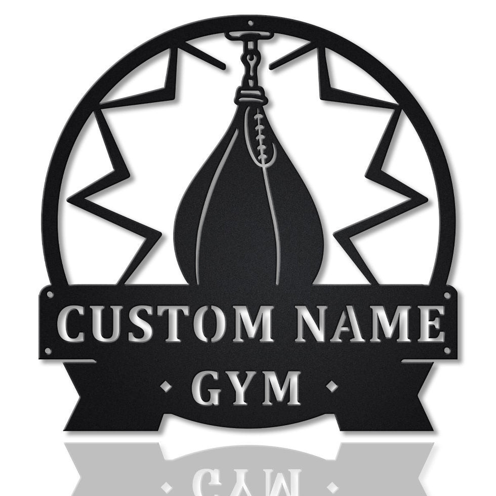 Personalized Gym Speed Bag Monogram Metal Sign Art, Custom Gym Speed Bag Metal Sign, Hobbie Gifts, Sport Gift, Birthday Gift, Laser Cut Metal Signs Custom Gift Ideas 12x12IN