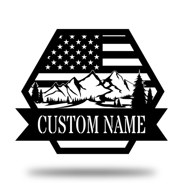 American Outdoor Customized Metal Signs, Custom Metal Sign, Custom Signs, Metal Sign, Metal Laser Cut Metal Signs Custom Gift Ideas 12x12IN