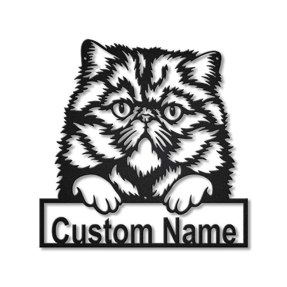 Personalized Persian Cat Metal Sign Art, Custom Persian Cat Metal Sign, Father&#39;s Day Gift, Pets Gift, Birthday Gift, Laser Cut Metal Signs Custom Gift Ideas 12x12IN