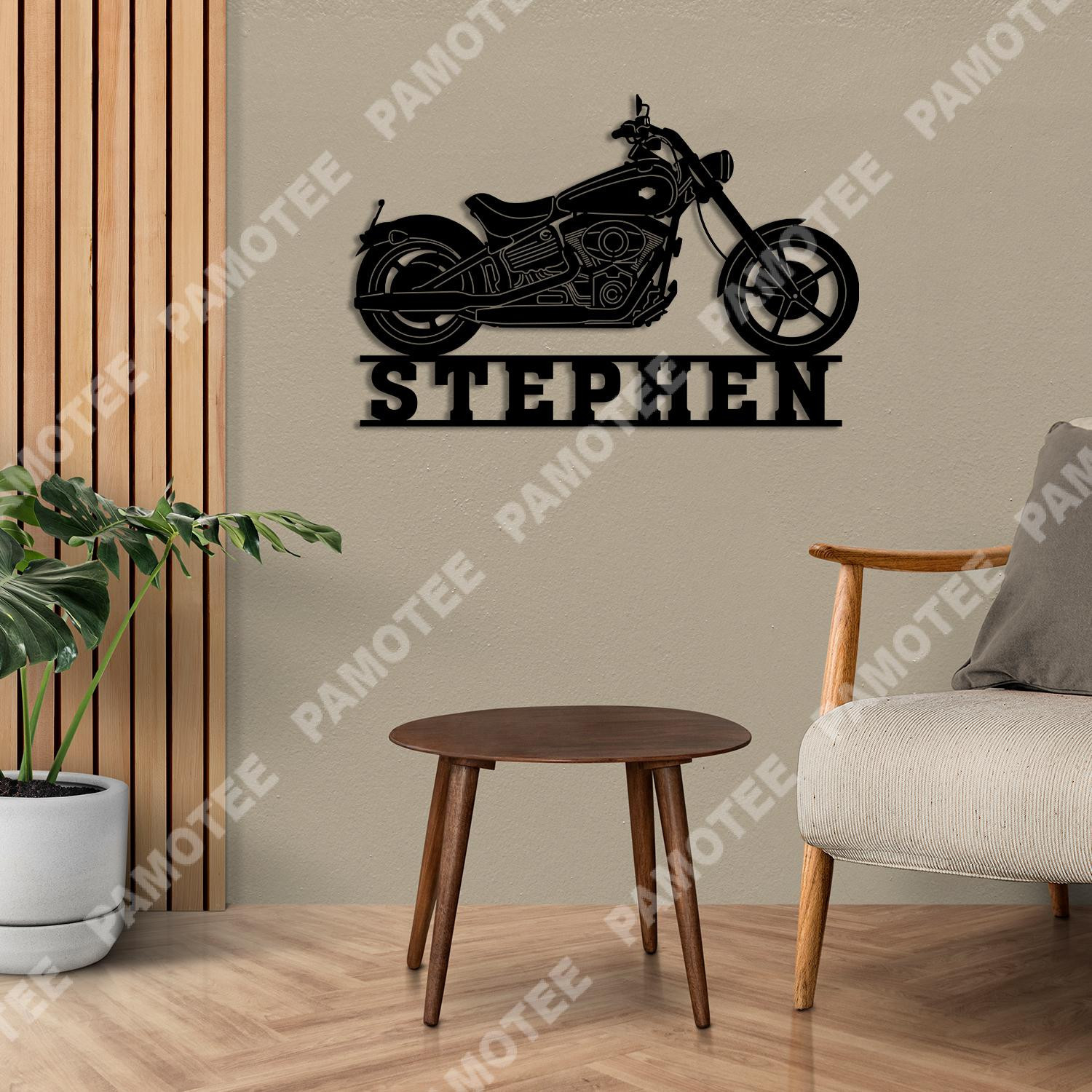 Custom Motorcycle Steel Art, Metal Wall Hanging, Father's Day Gift, Metal Laser Cut Metal Signs Custom Gift Ideas 14x14IN