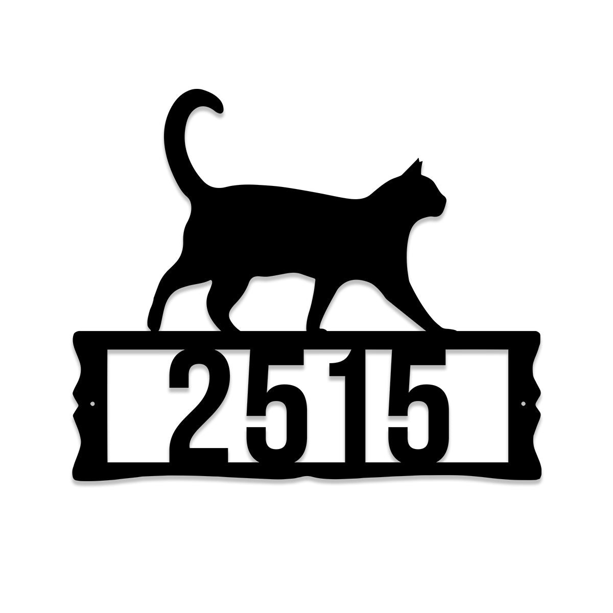 Personalized Address Cat Metal Sign, Wedding, Anniversary Gift For Cat Lovers, Metal Laser Cut Metal Signs Custom Gift Ideas 12x12IN
