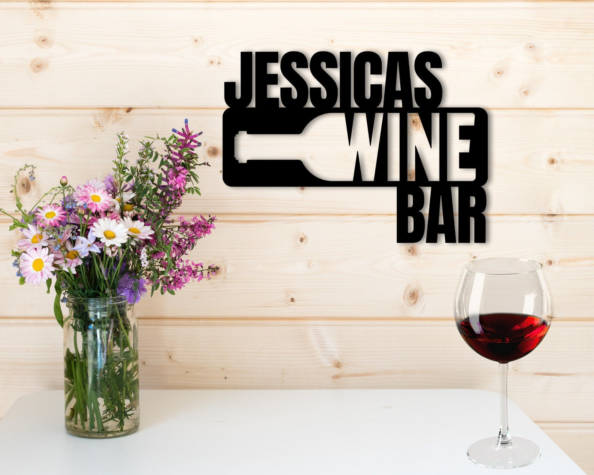 Personalized Bar Sign, Wine Decor, Wine Bar Sign, Mother's Day Gift, Wine Gifts, Wine Sign, Wine Bar Metal Wall Sign, Wine Glass Home Decor, Laser Cut Metal Signs Custom Gift Ideas 14x14IN