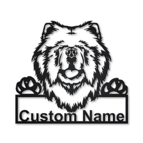 Chow Chow Personalized Metal Wall Decor, Cut Metal Sign, Metal Wall Art, Metal House Sign, Metal Laser Cut Metal Signs Custom Gift Ideas 14x14IN