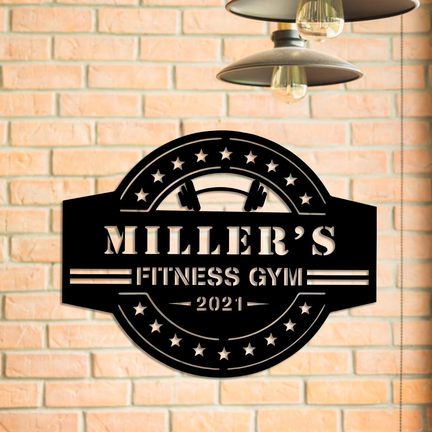 Metal Gym Sign, Custom Fitness Center, Cross Fit Club, Home Wall Decor, Gift For Him/her, Metal Laser Cut Metal Signs Custom Gift Ideas 24x24IN