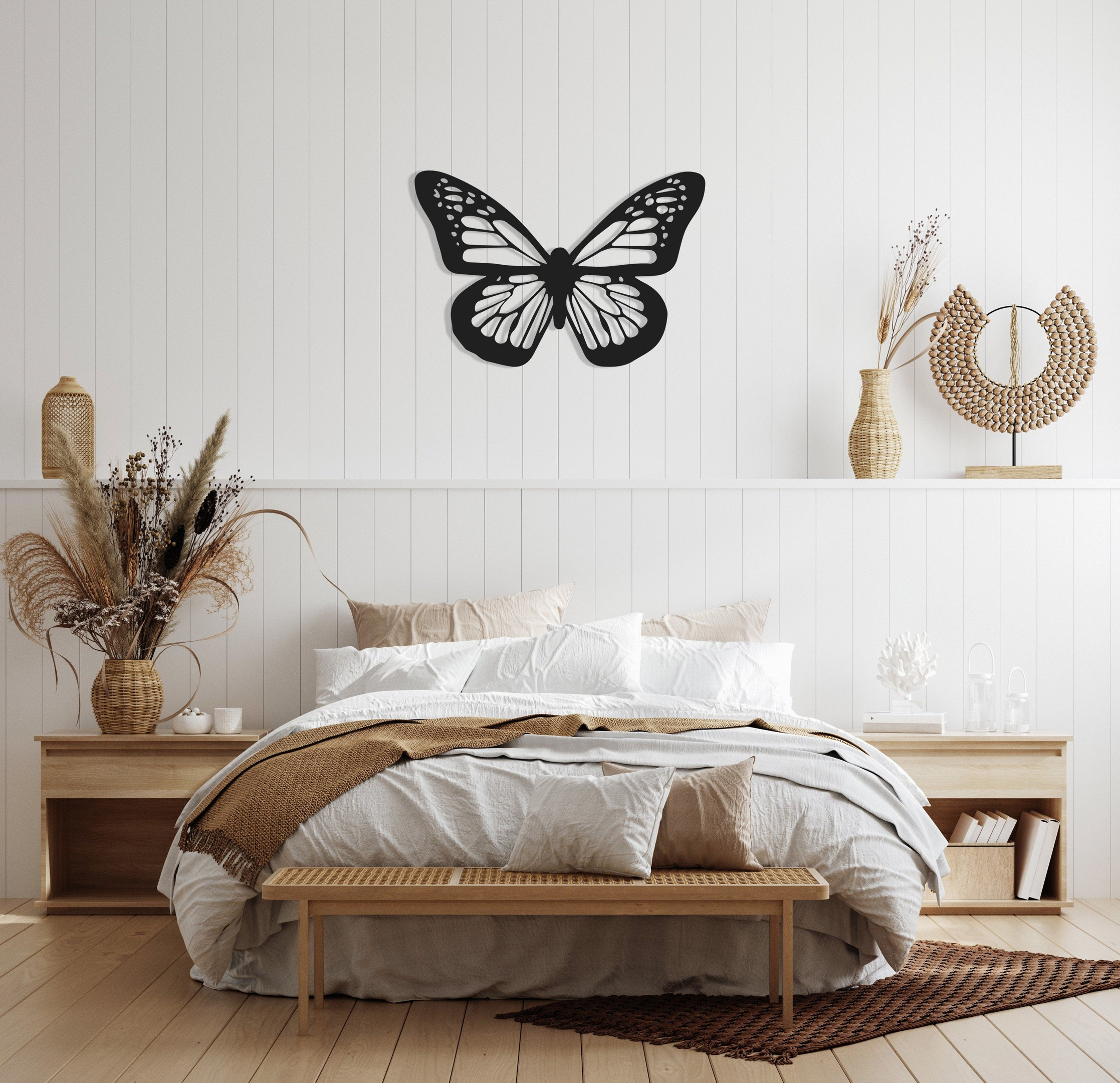 Butterfly Metal Wall Art, Butterfly Wings Wall Decor, Housewarming Gift, Office Wall Decor, Living Room Decor, Animal Art, Metal Laser Cut Metal Signs Custom Gift Ideas 14x14IN