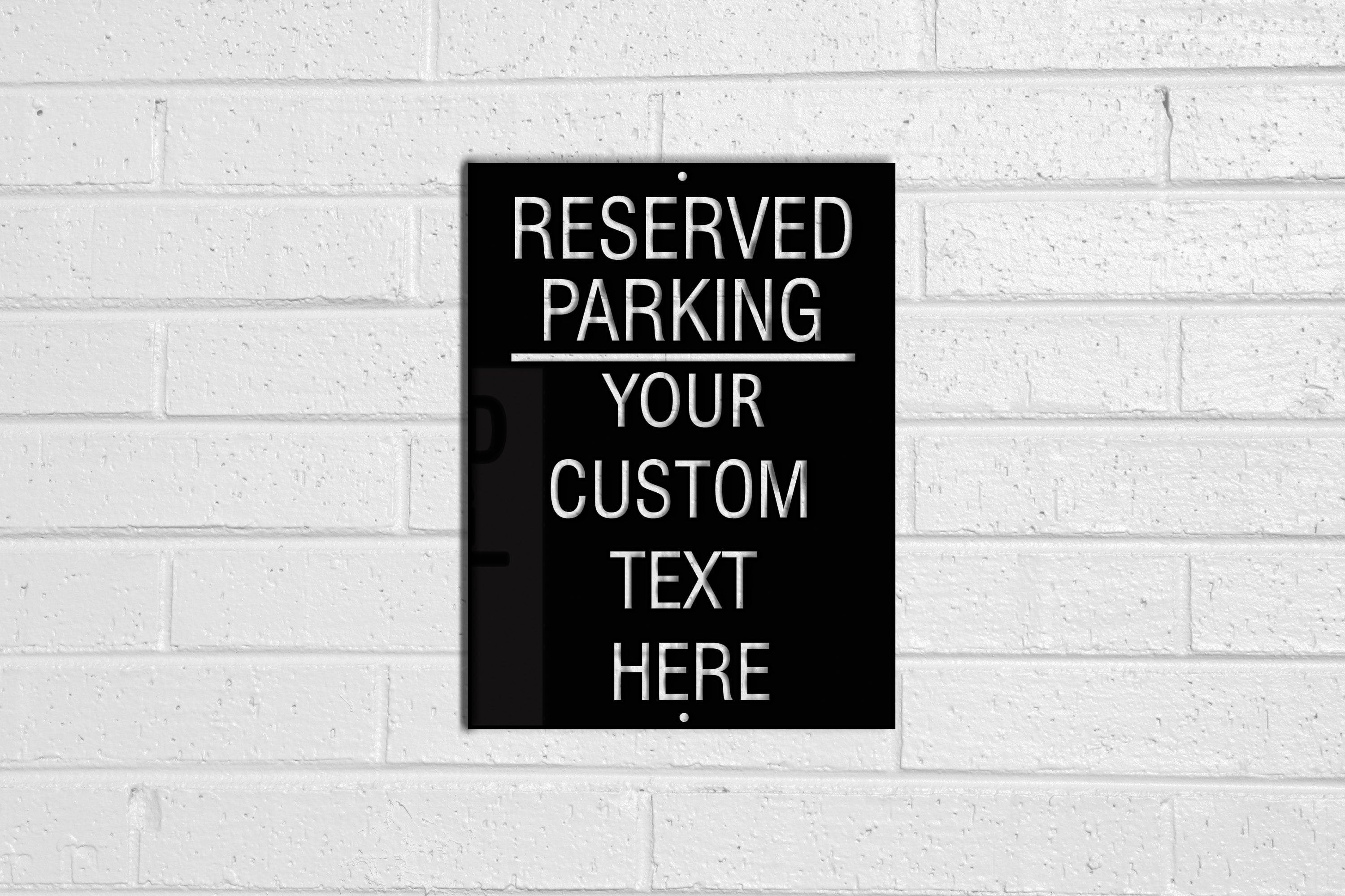 RosabellaPrint Your Custom Text Metal Reserved Parking Sign, Employee Parking Signs, Personalized Aluminum Sign,man Cave, Novelty Gift Laser Cut Metal Signs Custom Gift Ideas 12x12IN