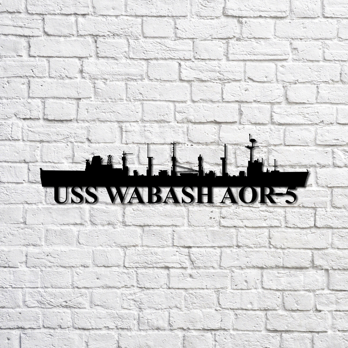 RosabellaPrint Uss Wabash Aor5 Navy Ship Metal Sign, Memory Wall Metal Sign Gift For Navy Veteran, Navy Ships Silhouette Metal Sign Laser Cut Metal Signs Custom Gift Ideas 12x12IN