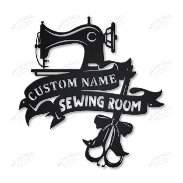Personalized Sewing Room Metal Wall Decor, Cut Metal Sign, Metal Wall Art, Metal House Sign, Metal Laser Cut Metal Signs Custom Gift Ideas 12x12IN