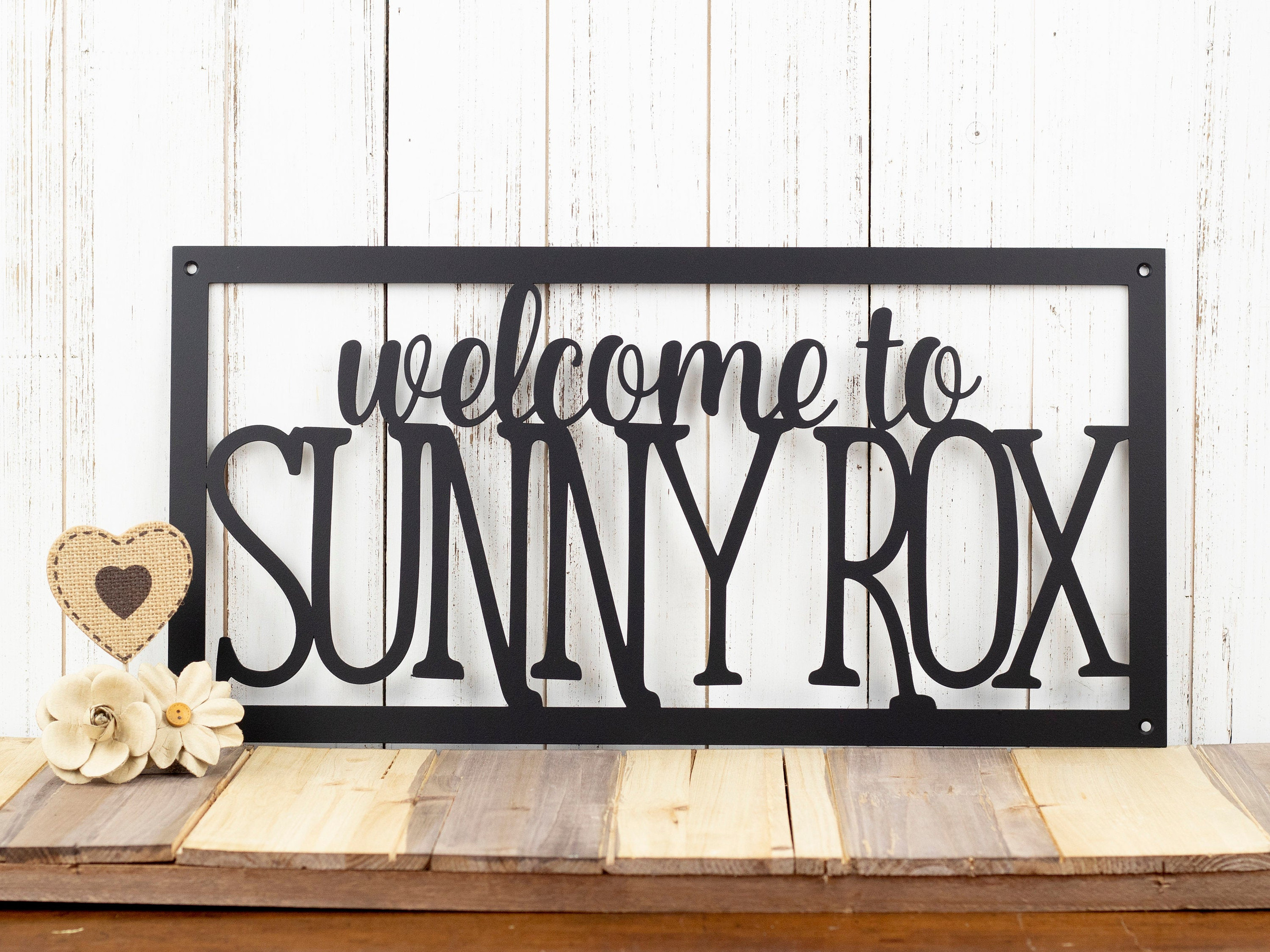Custom House Welcome Sign, Home Name Metal Sign, Custom Sign, Personalized Sign, Metal Wall Art, Outdoor Sign, Laser Cut Metal Signs Custom Gift Ideas 12x12IN