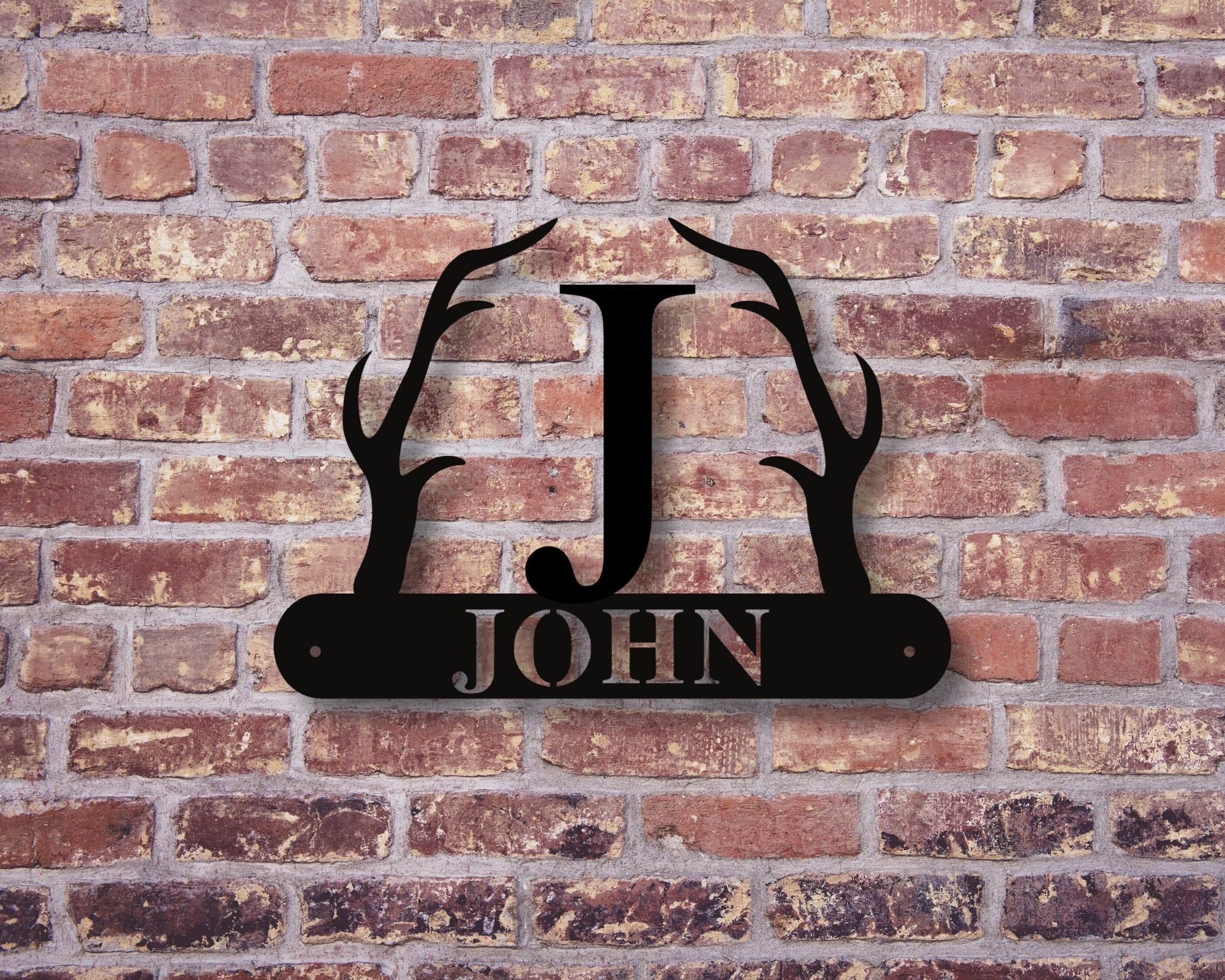 Personalized Deer Sign, Metal Name Sign, Gift For Him, Fathers Day Gift, Christmas Gift, Metal Hunting Sign, Deer Hunter Sign, Deer Sign,, Laser Cut Metal Signs Custom Gift Ideas 14x14IN