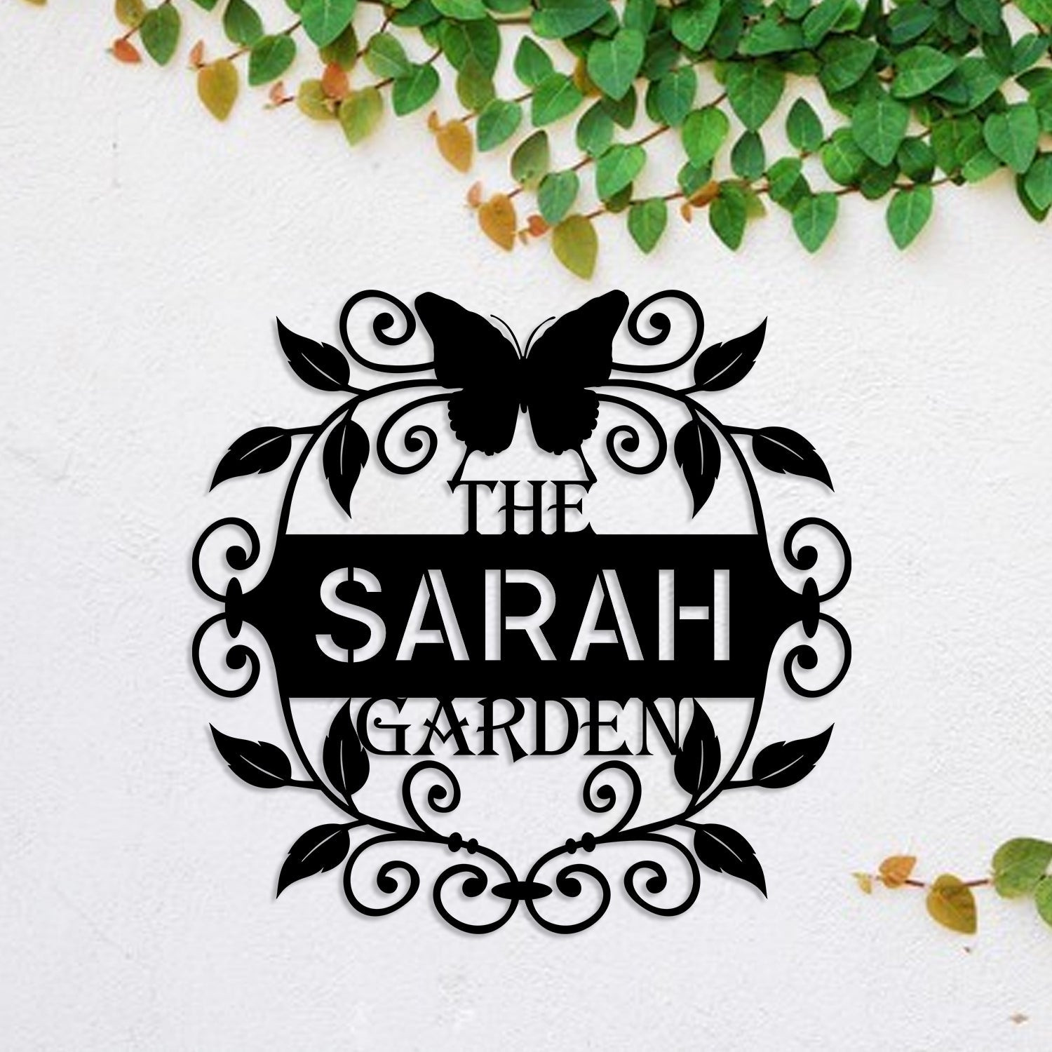 Personalized Metal Garden Sign, Home Decor, Wedding Gift For Her, Gardening Lovers, Metal Laser Cut Metal Signs Custom Gift Ideas 18x18IN