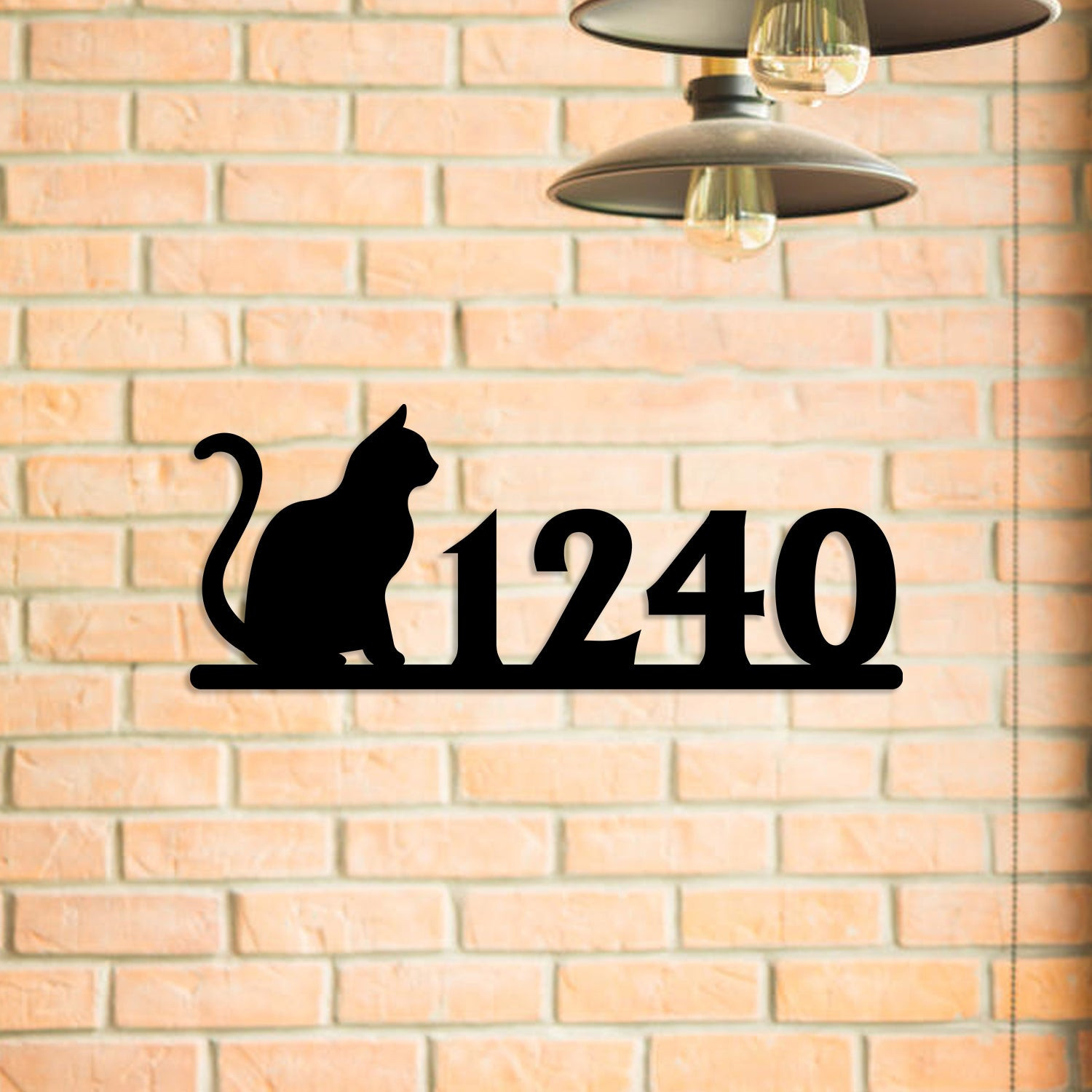 Personalized Address Cat Metal Sign, Custom Pet Housewarming Metal Art, Metal Laser Cut Metal Signs Custom Gift Ideas 18x18IN