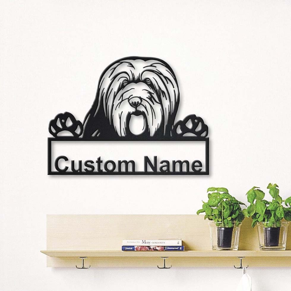 Personalized Bearded Collie Dog Metal Sign Art, Custom Bearded Collie Dog Metal Sign, Dog Gift, Birthday Gift, Animal Funny Gift, Laser Cut Metal Signs Custom Gift Ideas 14x14IN