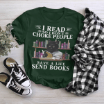 Black Cat I Read So I Don’t Choke People Save A Life Send Books Shirts