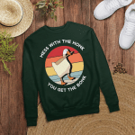 Mess With The Honk You Get The Bonk Goose Vintage T-Shirt