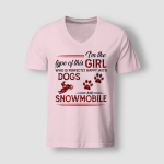 I’m The Type Of This Girl Who Is Perfectly Happy With Dogs And Snowmobile Shirt