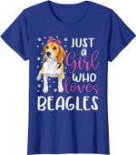 Beagle Just A Girl Who Loves Beagles Dogs Lover girls Gift T-Shirt