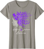 Hodgkin's Lymphoma Awareness Gifts Purple Butterflies TShirt