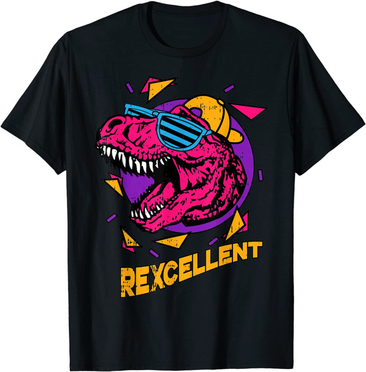 Rexcellent T-Rex Sunglasses Party Black TRex Dinosaur Gift T-Shirt