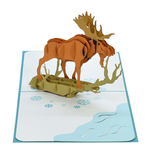 Moose 3D Pop Up Card