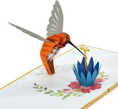 Rufous Hummingbird 3D Pop Up Card