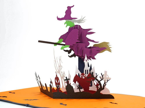 Halloween Witch 3D Pop Up Card