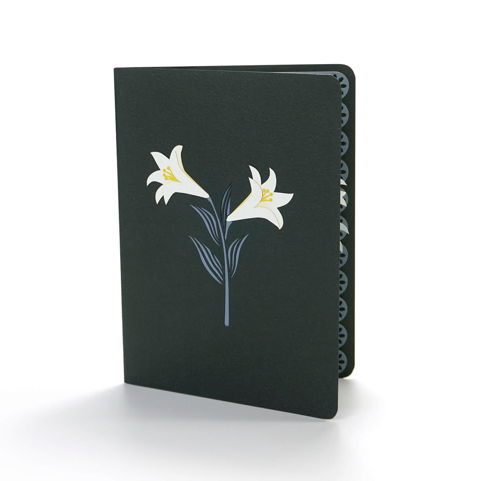 Lily Flowers Black Version Pop Up Card