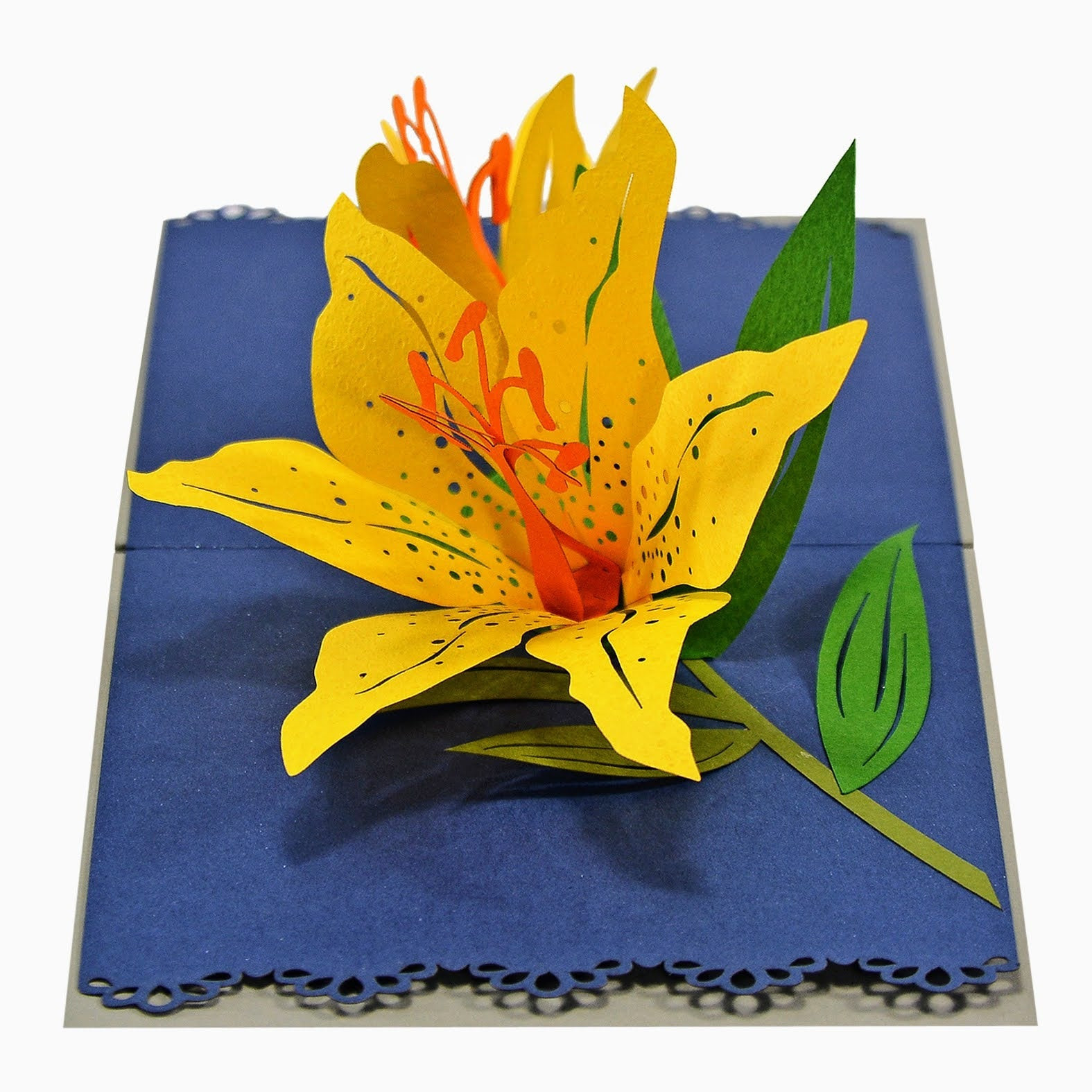 Yellow Lily 3D Pop Up Card