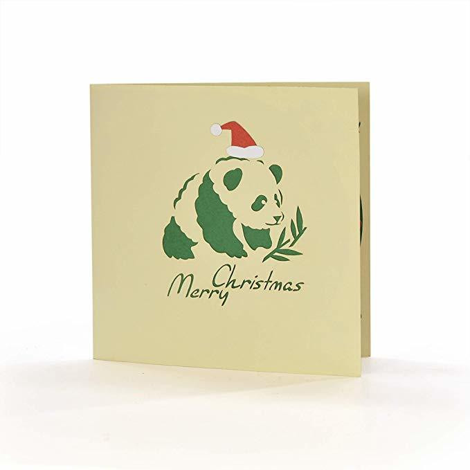 Christmas Panda 3D Pop Up Card