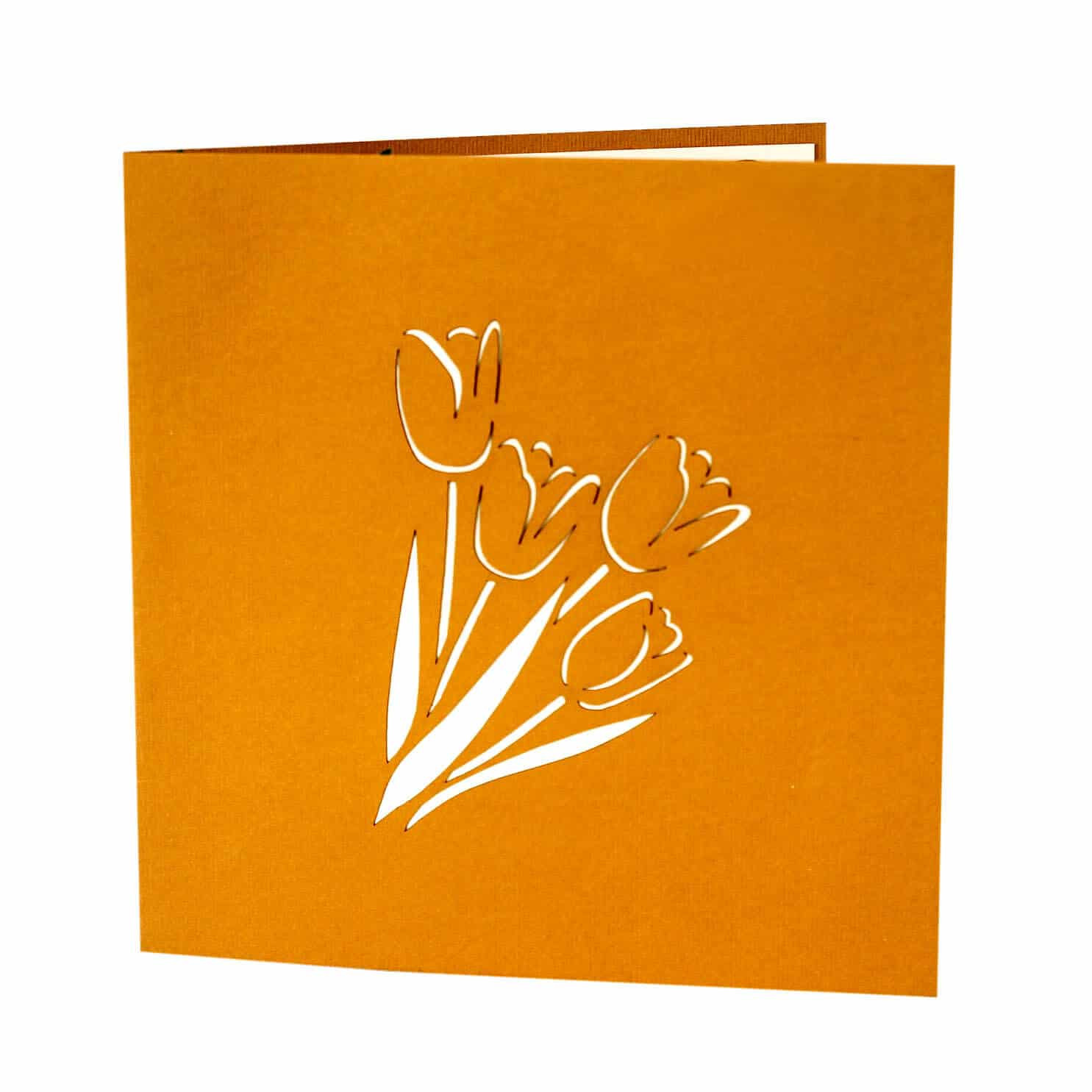 tulip flower 3d pop up greeting card cover