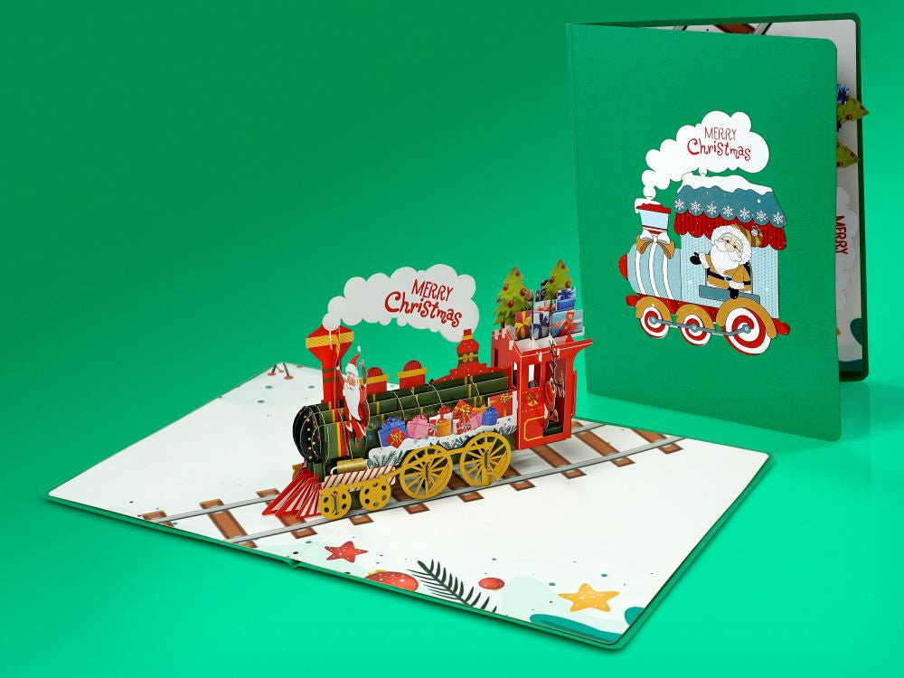 Xmas Train 3D Popup Card