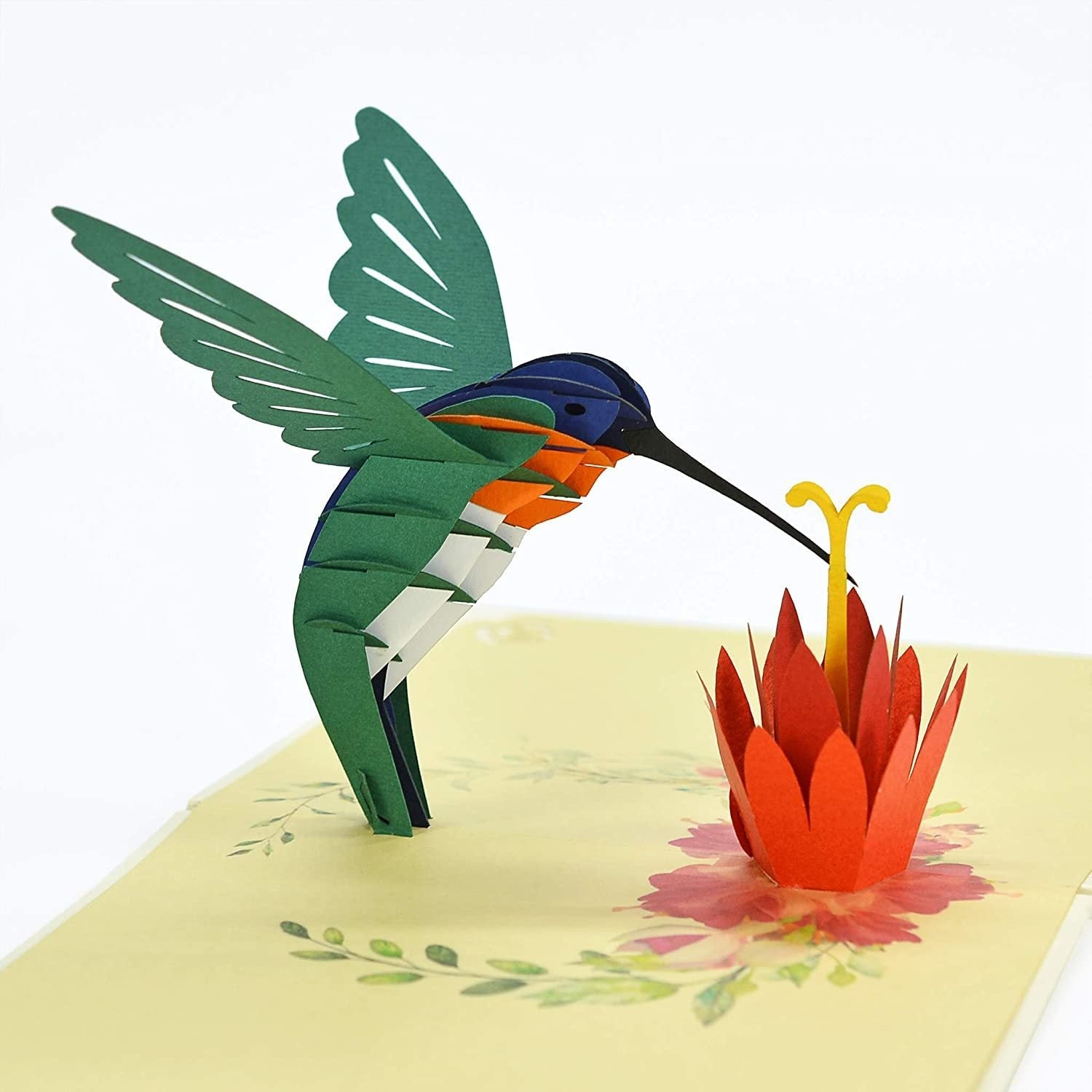 3D up-Hummingbird-Greeting Cards for Birthdays Father Day Birthday Gift