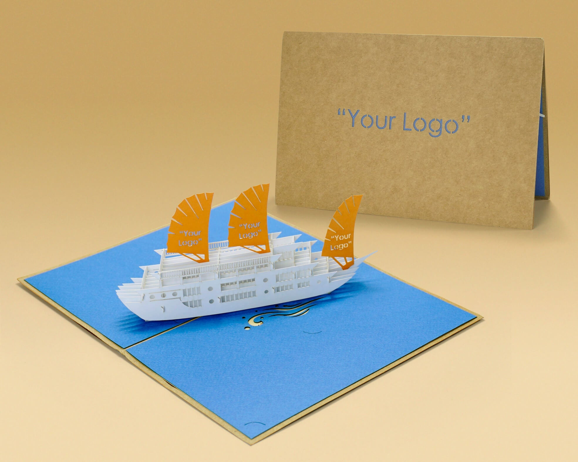 Custom Logo Cruise Ship Pop-up Card