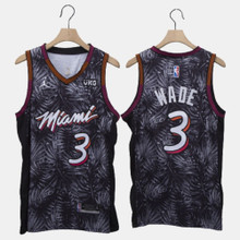 جروهي جدة Dwyane Wade Miami Heat NBA 2021 #3 camouflage leaf black basketball jersey جروهي جدة