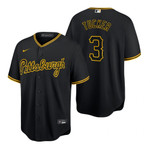 Mens Pittsburgh Pirates #3 Cole Tucker 2020 Baseball Black Jersey Gift For Pirates Fans