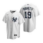 Mens New York Yankees #19 Dave Righetti 2020 Retired Player White Jersey Gift For Yankees Fans