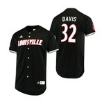 Mens Louisville Cardinals #32 Henry Davis 2020 Baseball Black Jersey Gift For Cardinals Fans