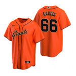 Mens San Francisco Giants #66 Jarlin Garcia 2020 Alternate Orange Jersey Gift For Giants Fans