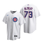Mens Chicago Cubs #73 Adbert Alzolay Home White Jersey Gift For Cubs Fans