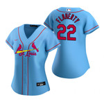Womens St Louis Cardinals #22 Jack Flaherty 2020 Light Blue Jersey Gift For Cardinals Fans