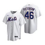 Mens New York Mets #46 David Peterson 2020 Home White Jersey Gift For Mets Fans