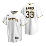 Mens Pittsburgh Pirates #33 Honus Wagner 2020 Home White Jersey Gift For Pirates Fans