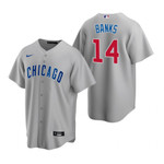 Mens Chicago Cubs #14 Ernie Banks Road Gray Jersey Gift For Cubs Fans