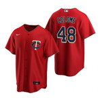 Mens Minnesota Twins #48 Alex Colome Alternate Red Jersey Gift For Twins Fans